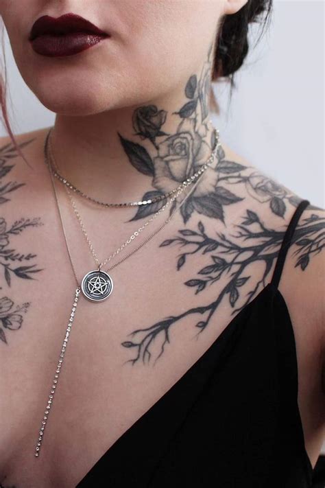 feminine womens front neck tattoos|Beautiful and Empowering Neck Tattoos for Women